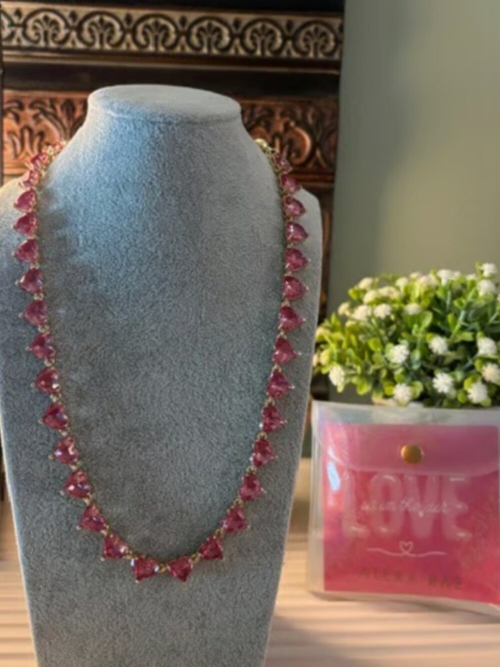 Bar by Alexa Rae "Thoughts Of Your Necklace-Love" on Gold